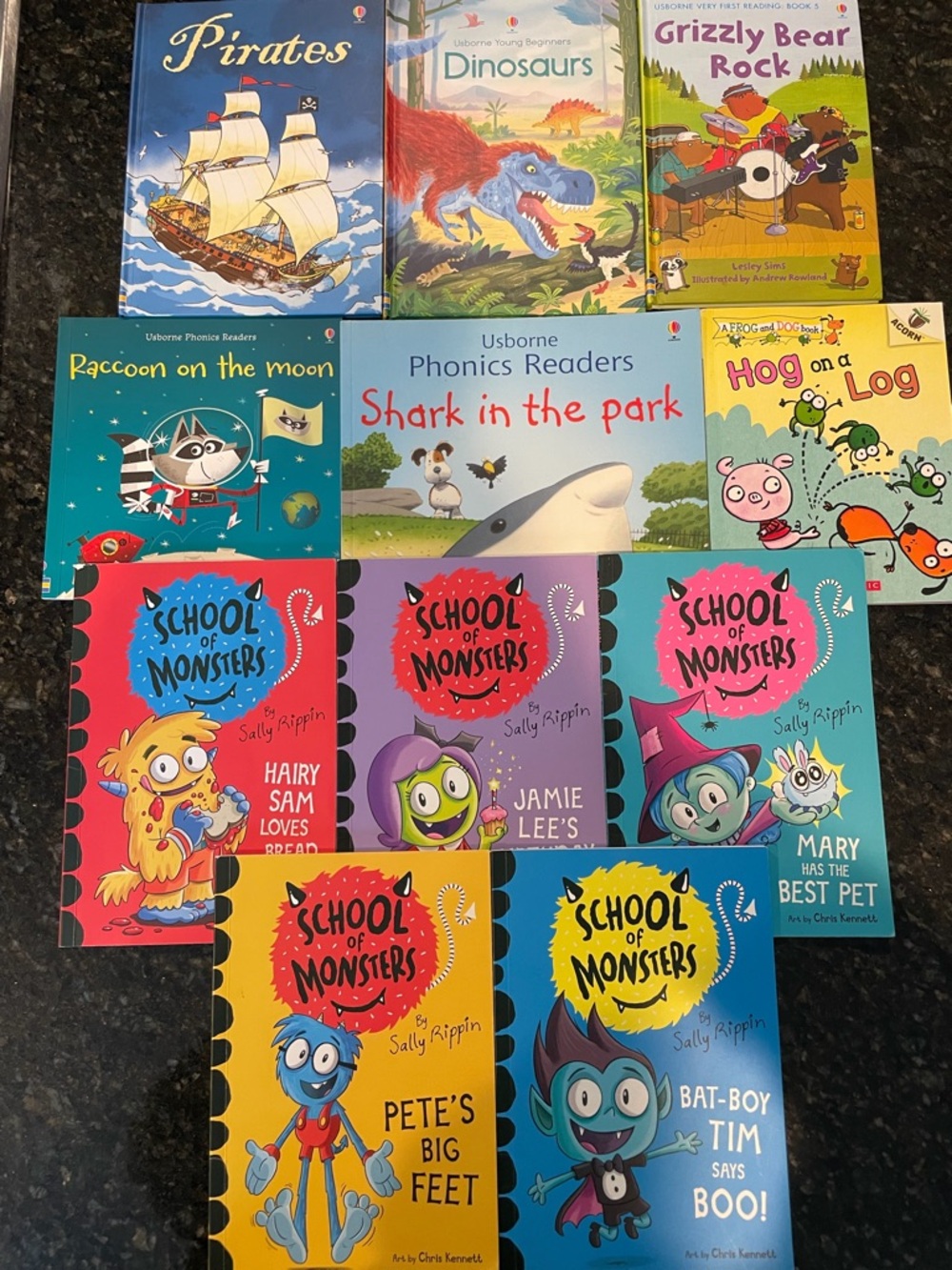 School of Monsters Kids Book Set - Blue, Yellow, Purple, Pink Covers